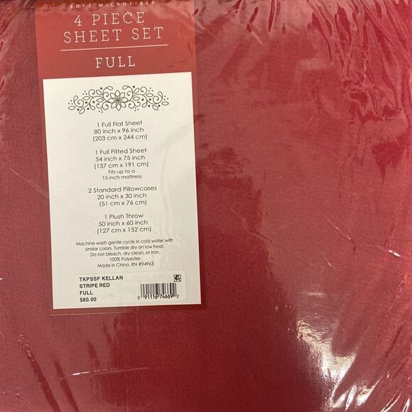 Traditions Collection 4 Piece Sheet Set - Comfy Breathable + Bonus Plush… - Picture 2 of 5